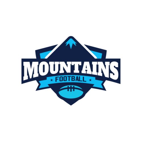 Mountains Football logo template Thumbnail