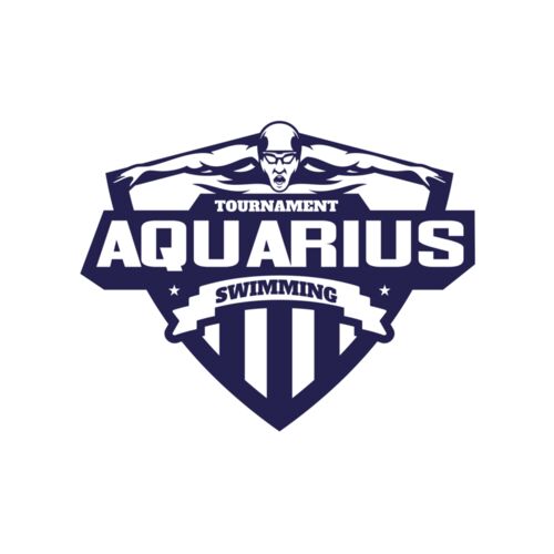 Aquarius Swimming Tournament logo template Thumbnail