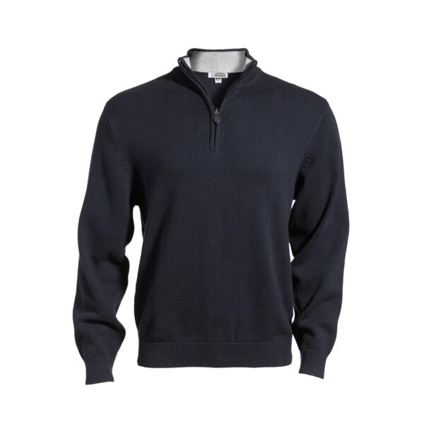 Quarter Zip Cotton Blend Sweater Thumbnail