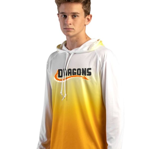 Ombre Long Sleeve Hooded T-Shirt Thumbnail