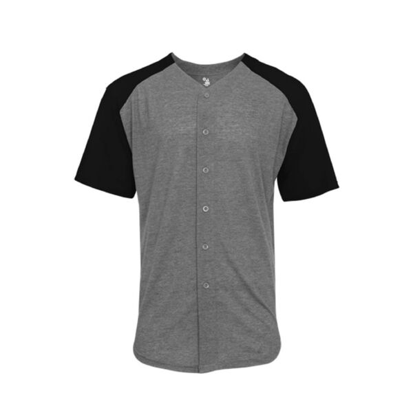 Triblend Full Button T-Shirt Thumbnail