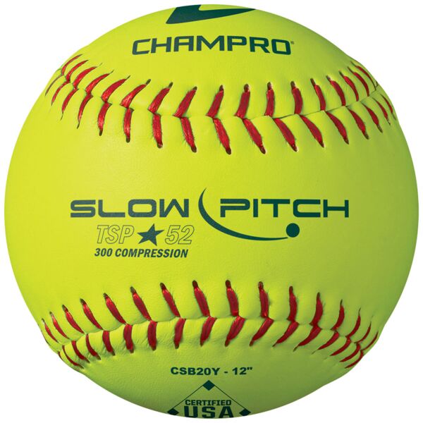 ASA/USA Softball 12" Slow Pitch - Leather Cover .52 COR, Comp 300 Thumbnail
