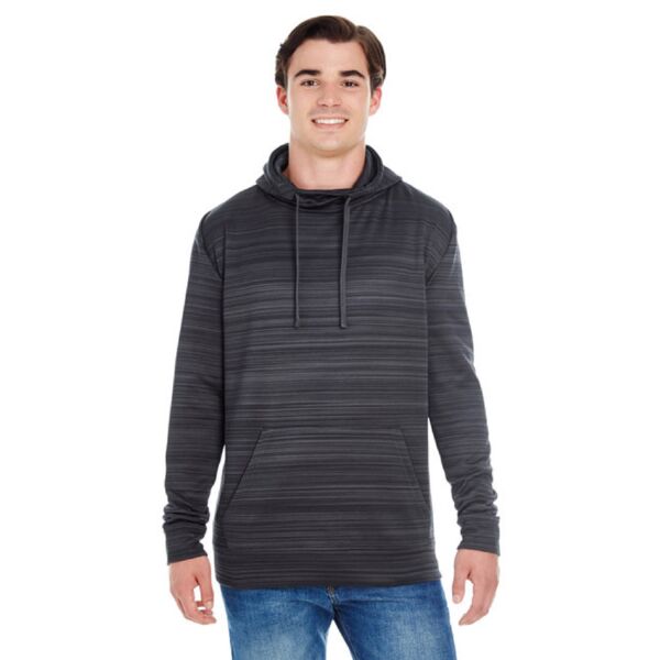 Adult Odyssey Striped Poly Fleece Pullover Hood Thumbnail
