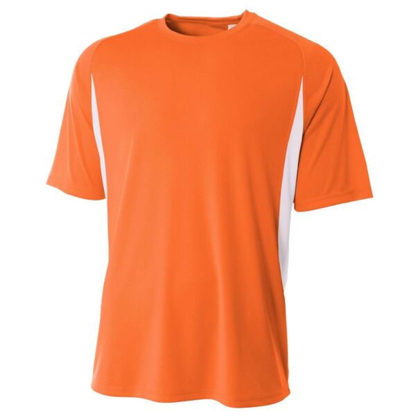 Youth's Cooling Performance Color Blocked Short Sleeve Cre Thumbnail