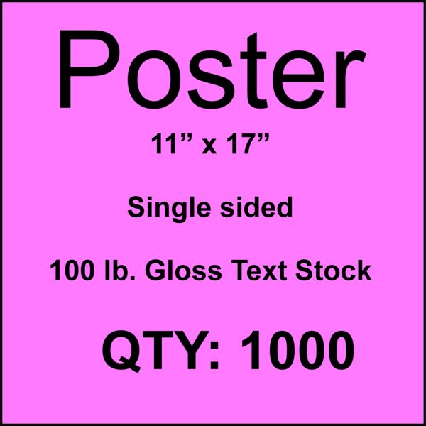 Poster 11'x17-100 lb-Gloss Text Stock Thumbnail