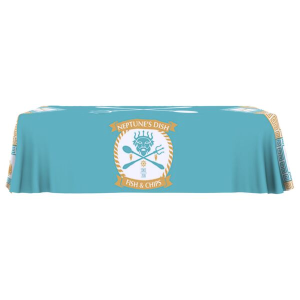 Custom Table Cover 8' 8 ft. 4-Sided Regular Stretch Table Throw Thumbnail