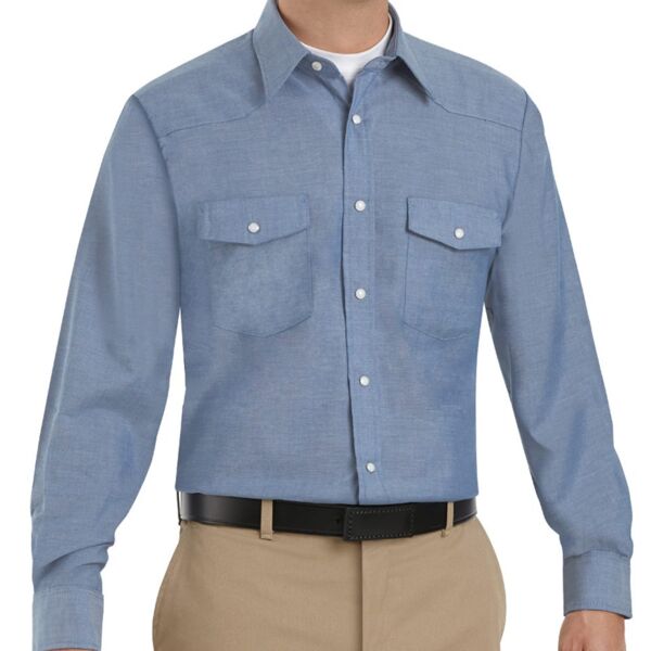 Deluxe Western Style Long Sleeve Shirt Long Sizes Thumbnail