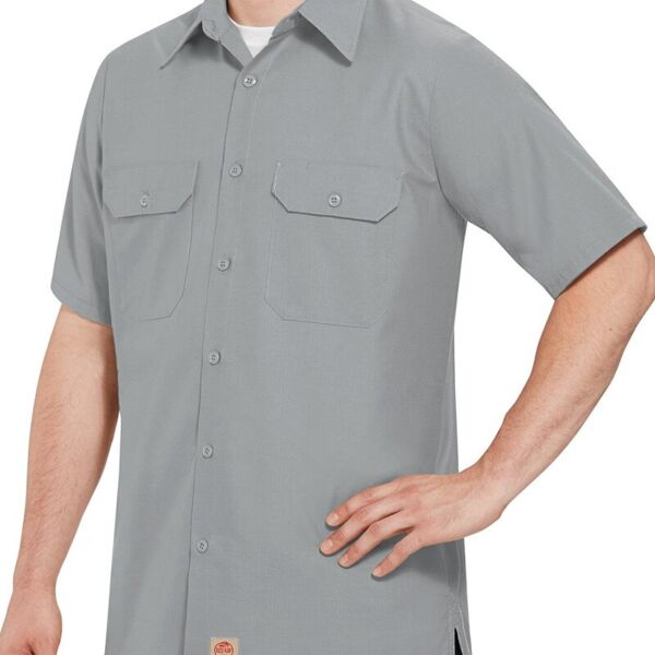 Ripstop Short Sleeve Work Shirt Long Sizes Thumbnail