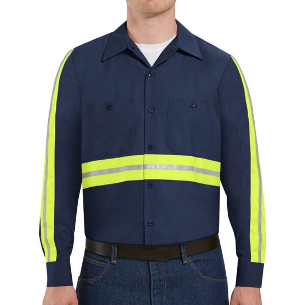 Industrial Enhanced-Visibility Long Sleeve Work Shirt -  Long Sizes Thumbnail