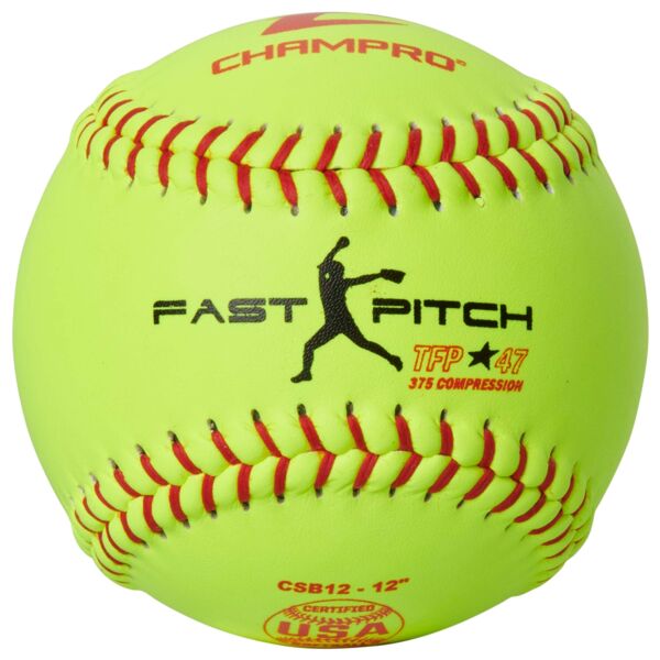 ASA/USA Softball 12" Fast Pitch - Leather Cover .47 COR Thumbnail
