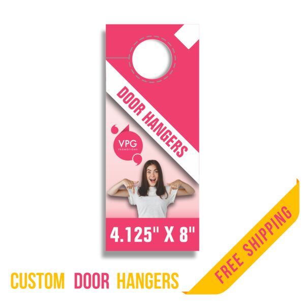 DOOR HANGERS  4.125" x 11" - NO 2" BOTTOM PERFORATION / 1-SIDE PRINT Thumbnail
