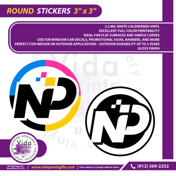 Sticker, Round, 3 inch Thumbnail