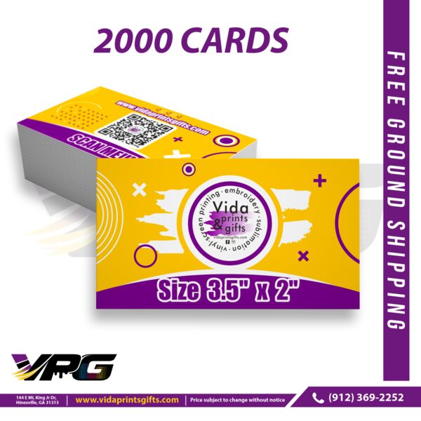 2000 Business Cards, 3.5"x2", Full Color, 2 Sided, 14pt Thumbnail