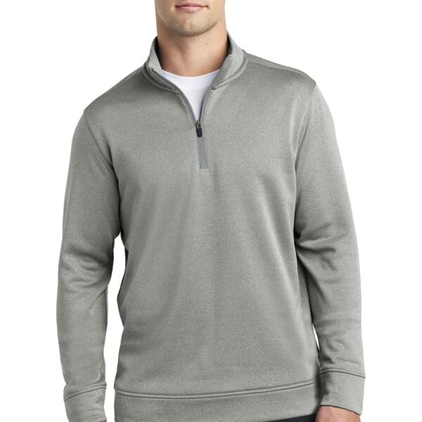 Unisex PosiCharge Heathered Fleece 1/4-Zip Thumbnail