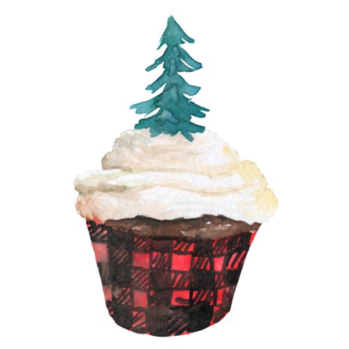 Cupcake with Tree Thumbnail