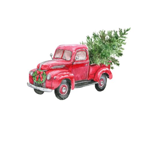 Christmas Truck wTree Side 2 Thumbnail