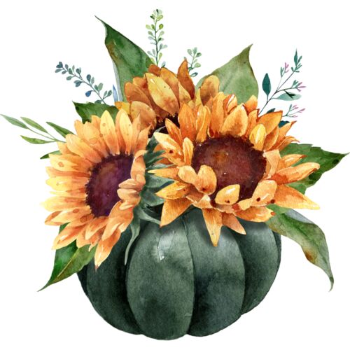 Pumpkin Sunflowers 2 Thumbnail