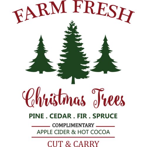 Farm fresh christmas trees black Thumbnail