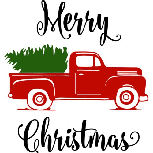 vintage red truck  Merry christmas Thumbnail