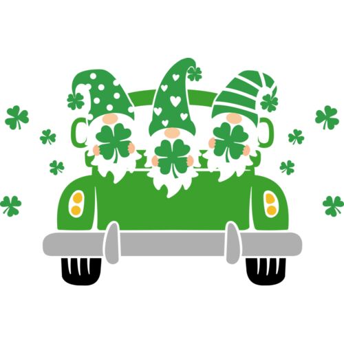 St patricks day gnomes riding truck Thumbnail